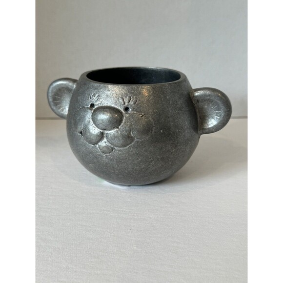 Wilton Pewter Bear Face Mug Child Cup  Hallmarks/Makers Marks on ear - Picture 11 of 11